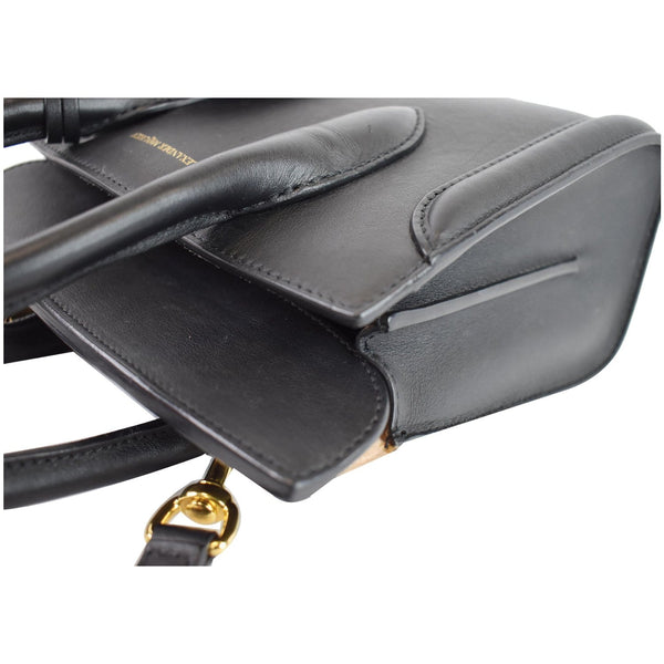 ALEXANDER MCQUEEN Heroine 21 Mini Leather Tote Bag Black