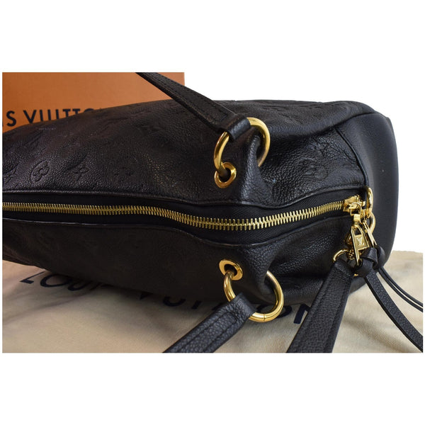 LOUIS VUITTON Ponthieu MM Monogram Empreinte Leather Shoulder Bag Black