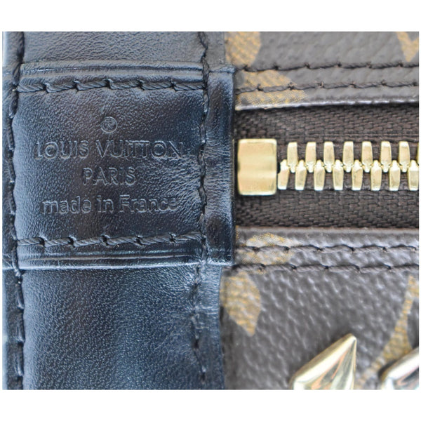 LOUIS VUITTON Studded Alma BB Monogram Macassar Canvas Crossbody Bag Brown