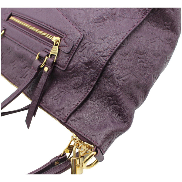 LOUIS VUITTON Lumineuse PM Monogram Empreinte Leather Shoulder Bag Plum