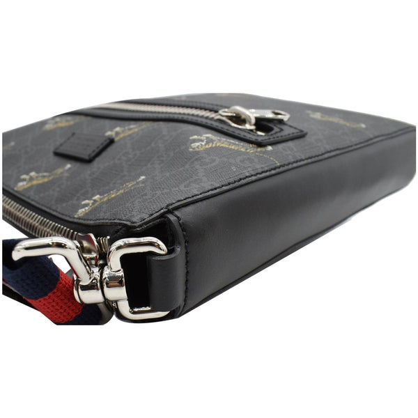 GUCCI Bestiary Tigers GG Supreme Square Messenger Bag Black 474137