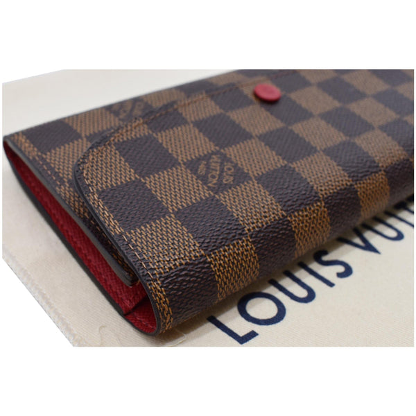 LOUIS VUITTON Emilie Damier Ebene Wallet Brown