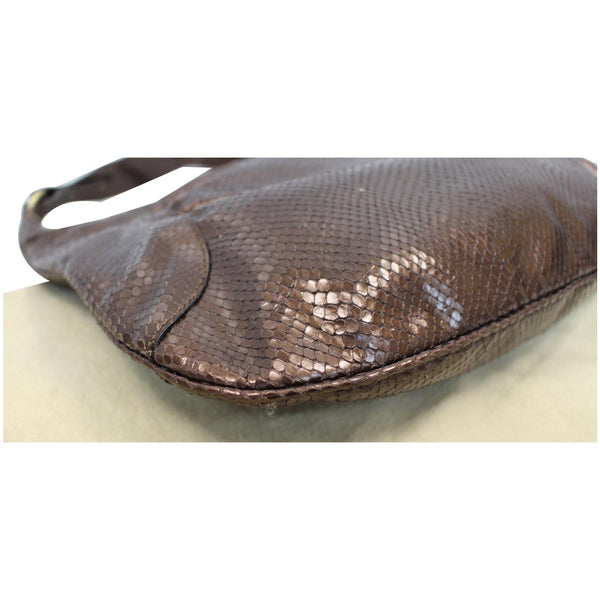 BURBERRY London Python Hobo Bag Bronze