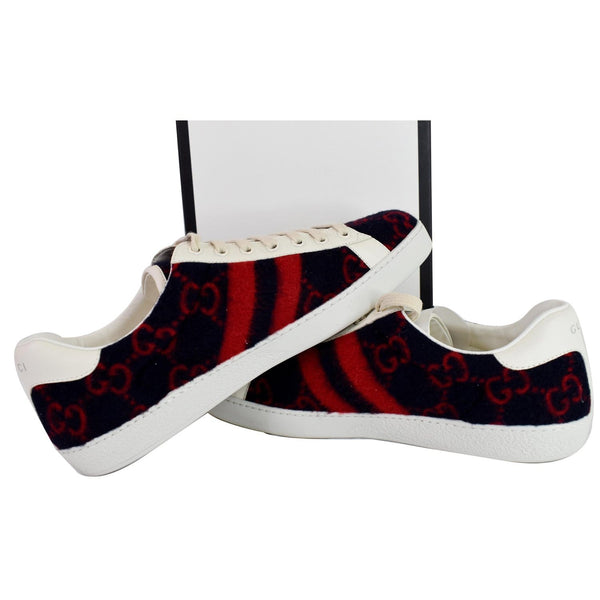 Gucci Ace Low-Top Wool GG Monogram Canvas Sneaker - wool stuff