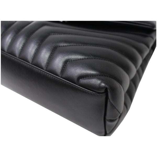 YVES SAINT LAURENT Medium Loulou Matelasse Leather Chain Shoulder Bag Black