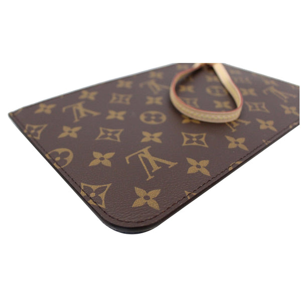 LOUIS VUITTON Pochette Wristlet Pouch Monogram Canvas Neverfull GM Brown