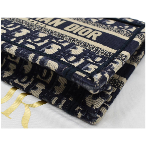 CHRISTIAN DIOR Mini Dior Book Oblique Embroidery Tote Bag Blue