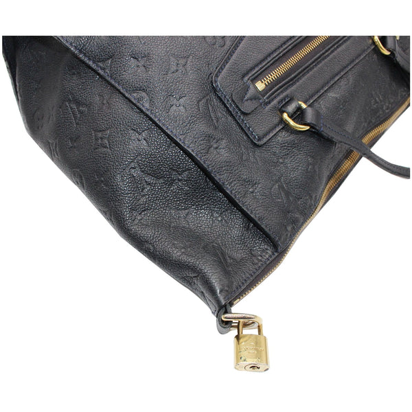 LOUIS VUITTON Lumineuse PM Monogram Empreinte Leather Shoulder Bag Black