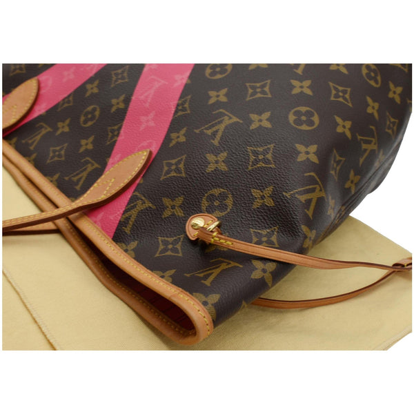 LOUIS VUITTON Neverfull MM V Grenade Monogram Canvas Shoulder Bag Brown