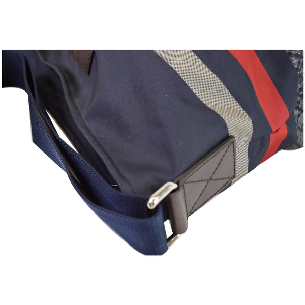 GUCCI Diamante Nylon Crossbody Messenger Bag Blue/Red 270410