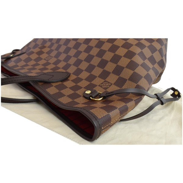 LOUIS VUITTON Neverfull MM Damier Ebene Tote Bag Brown