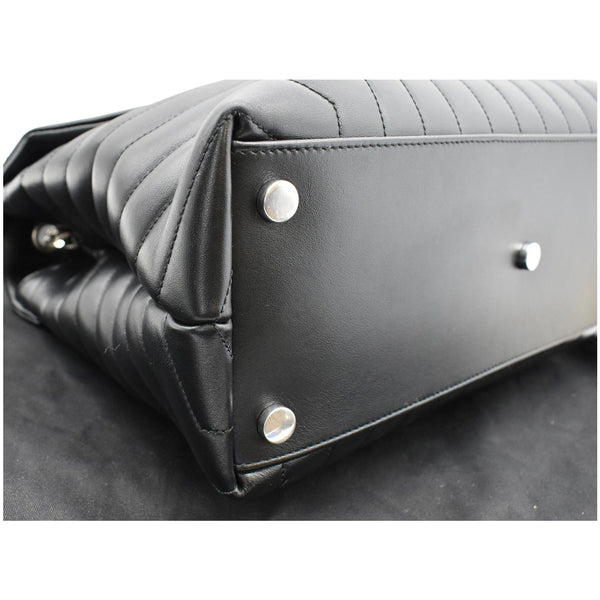 YVES SAINT LAURENT Large Loulou Matelasse Leather Chain Shoulder Bag Black