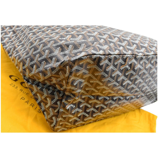 GOYARD Goyardine Saint Louis GM Tote Shoulder Bag Black