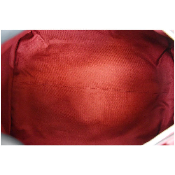 Gucci Soft Backpack Calfskin Leather Duffle Bag Red interior