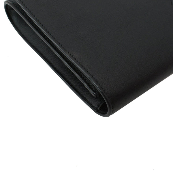 Yves Saint Laurent Leather Clutch Wallet Black - DDH