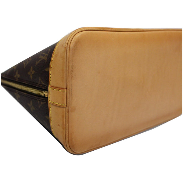 Louis Vuitton Alma Monogram Canvas Satchel Bag Brown brown