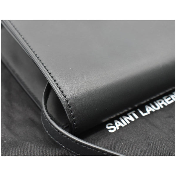 YVES SAINT LAURENT Kaia North/South Leather Satchel Bag Black