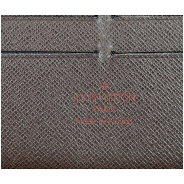 LOUIS VUITTON Zippy Damier Ebene Organizer Wallet Brown