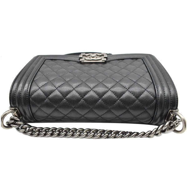 Chanel Medium Boy Flap Caviar Leather Shoulder Bag