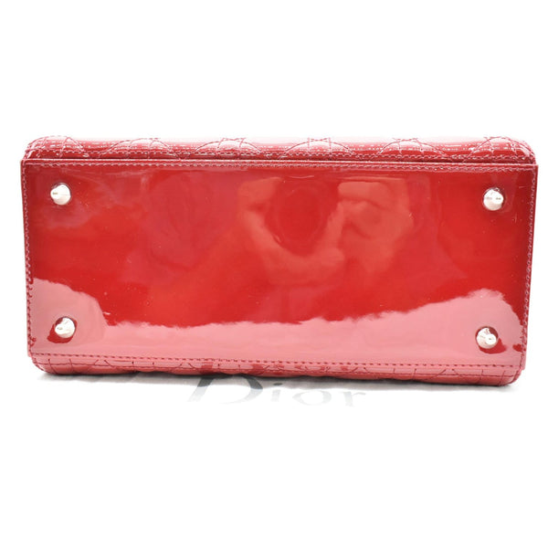 Christian Dior Medium Lady Dior Cannage Patent Leather Bag