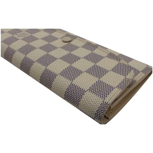 LOUIS VUITTON Emilie Damier Azur Wallet White