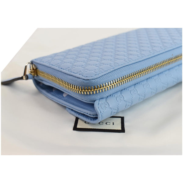 GUCCI Microguccissima Leather Wallet Light Blue 449364