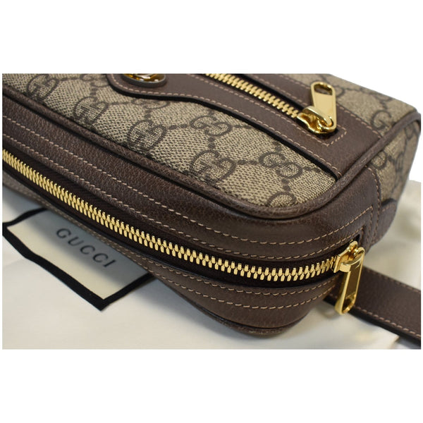 GUCCI Ophidia Small GG Supreme Canvas Web Belt Bag Brown 517076