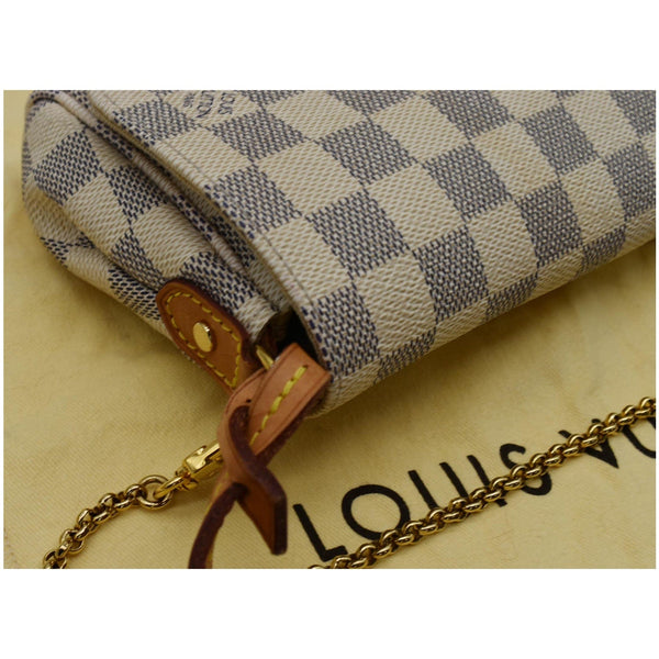 LOUIS VUITTON Favorite PM Damier Azur Crossbody Bag White