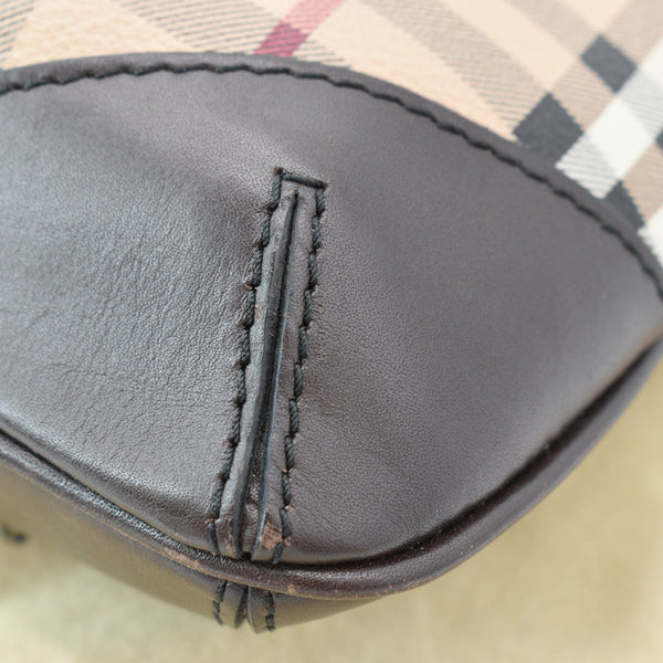 BURBERRY Haymarket Check Canvas Crossbody Bag Beige