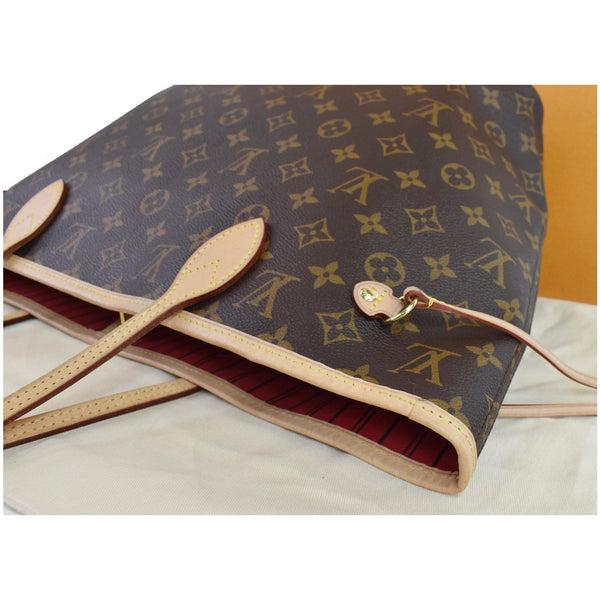 LOUIS VUITTON Neverfull MM Monogram Canvas Tote Shoulder Bag Brown
