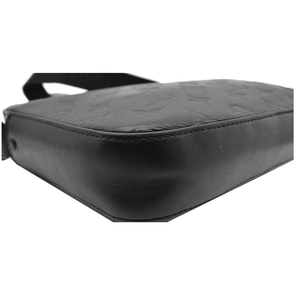 LOUIS VUITTON Duo Messenger Shadow Leather Crossbody Bag Black