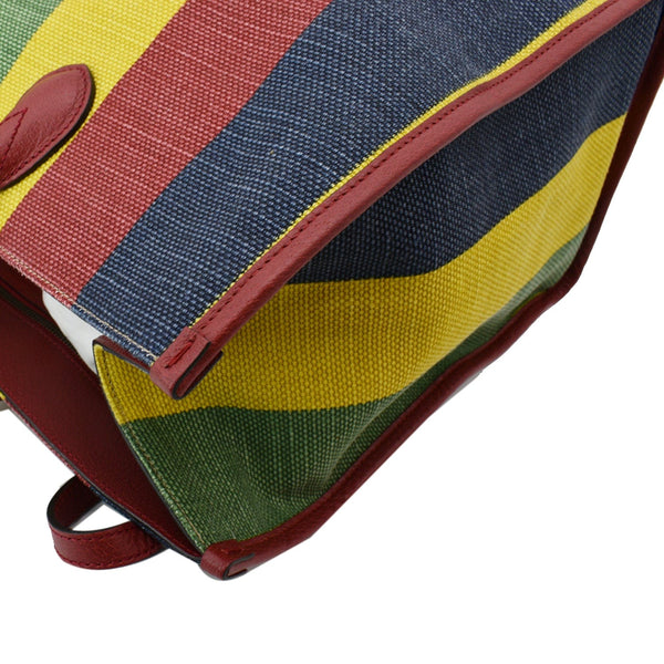 GUCCI Baiadera Stripe Canvas Tote Bag Multicolor 630358