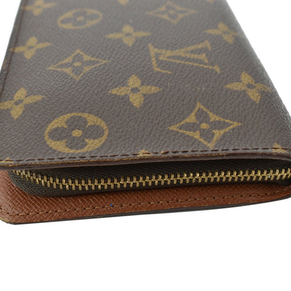 LOUIS VUITTON Monogram Canvas Zippy Wallet Brown