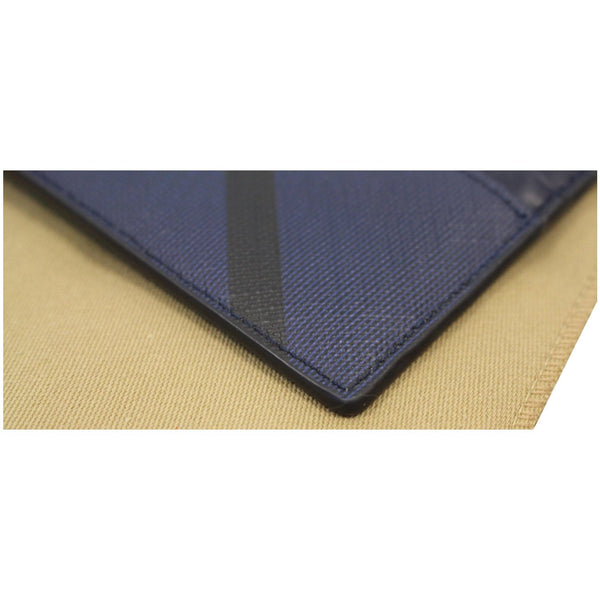 BURBERRY London Check Money Clip Card Case Navy/Black