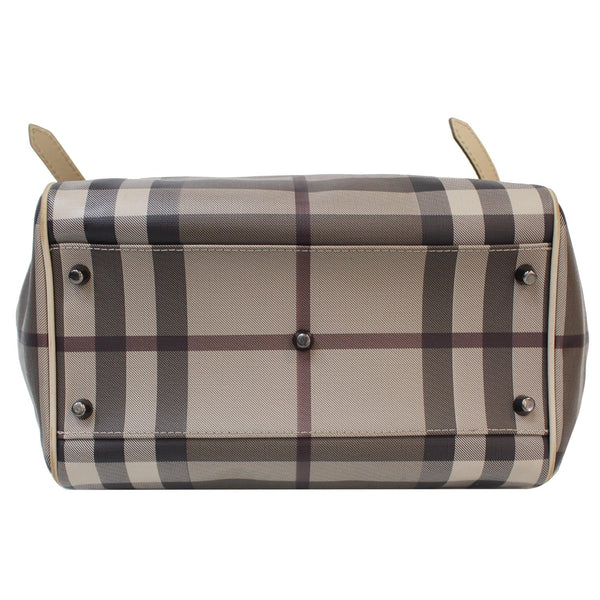 BURBERRY Canterbury Small Smoked Check Tote Bag Grey