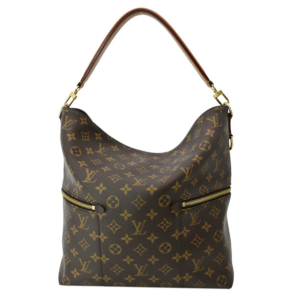 LOUIS VUITTON Melie Monogram Canvas Hobo Bag Brown
