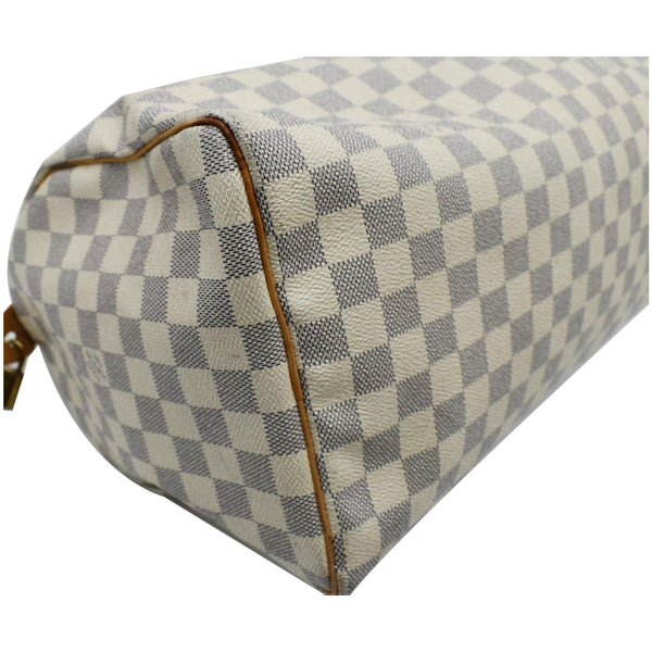 LOUIS VUITTON Speedy 35 Damier Azur Satchel Bag White