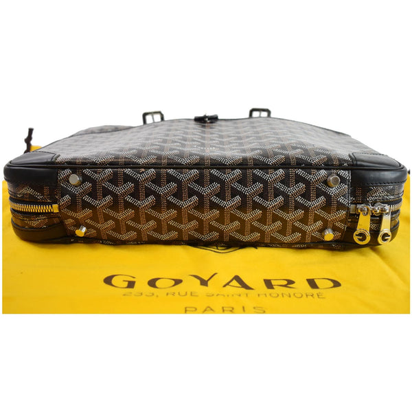 GOYARD Ambassade PM Goyardine Canvas Briefcase Bag Black