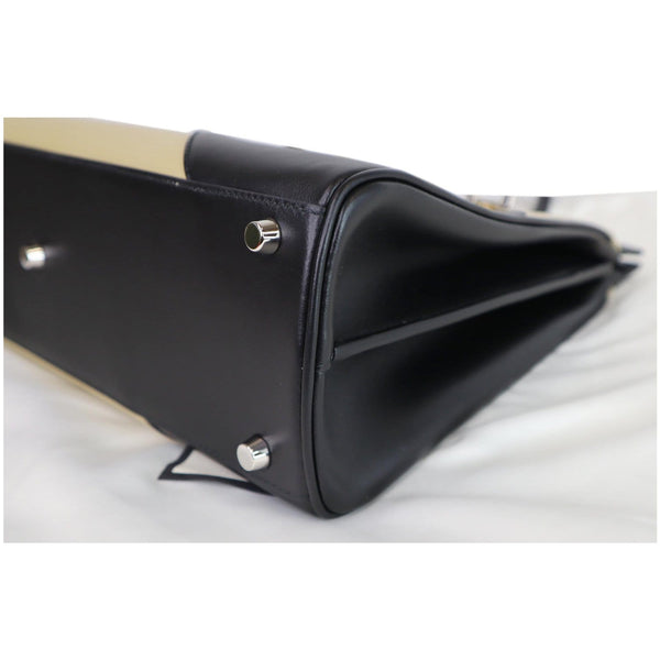 Gucci Medium Zumi Diagonal Stripe Leather Handle Bag brass studs