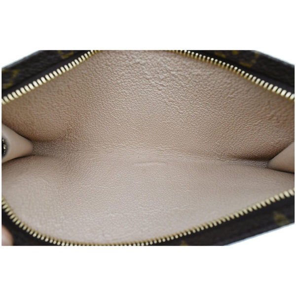 LOUIS VUITTON Monogram Canvas Chain Pochette Brown