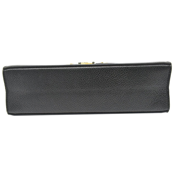 GUCCI Zumi Small Grainy Leather Chain Crossbody Bag Black 576388