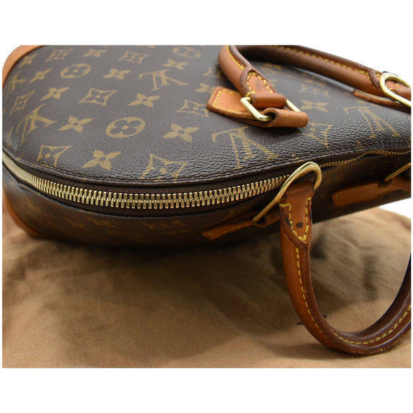 LOUIS VUITTON Alma Monogram Canvas Satchel Bag Brown