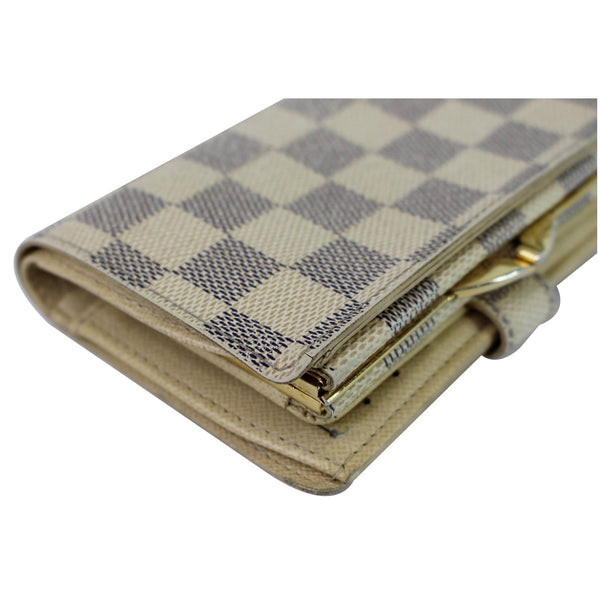 LOUIS VUITTON French Kisslock Damier Auzr Wallet Brown