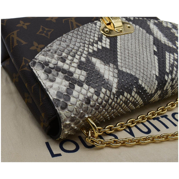 preloved Lv Saint Placide Monogram Canvas Python Bag