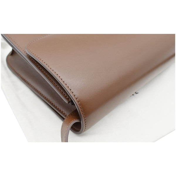 CELINE Classic Box Medium Calfskin Leather Crossbody Bag Brown