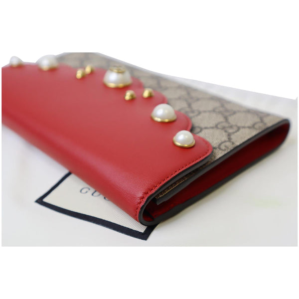 Gucci Peony Pearly GG Coated leather bag top view