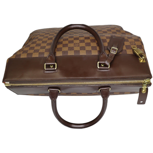 top view LV Greenwich PM Damier Ebene Travel Tote Bag
