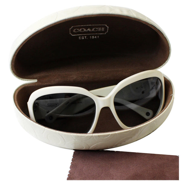 COACH Arabella Sunglasses White - Coach Logo