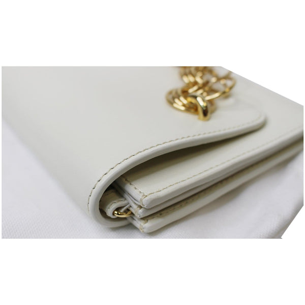 CHLOE Drew Bijou Calfskin Crossbody Clutch Bag White - Last Call