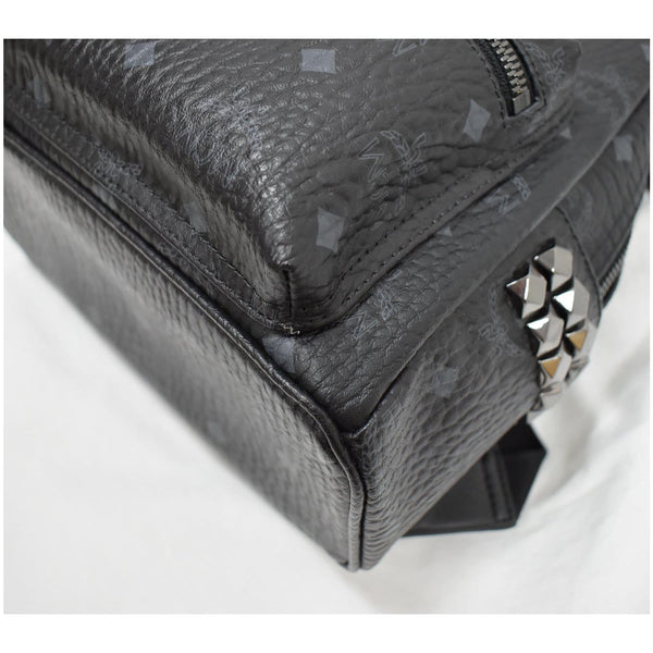 MCM Stark Classic Small Visetos Canvas Backpack Bag Black